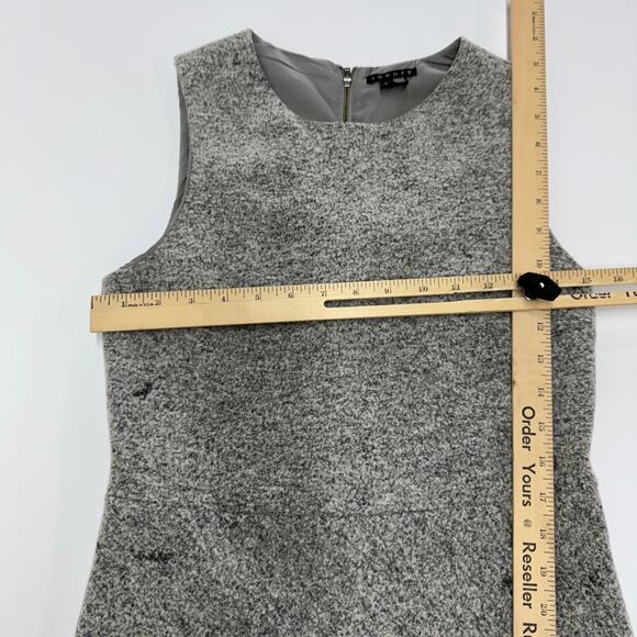 Theory Dress‎ Womens 4 Grey Raneid K Felt Mini Wool Blend - Picture 7 of 9